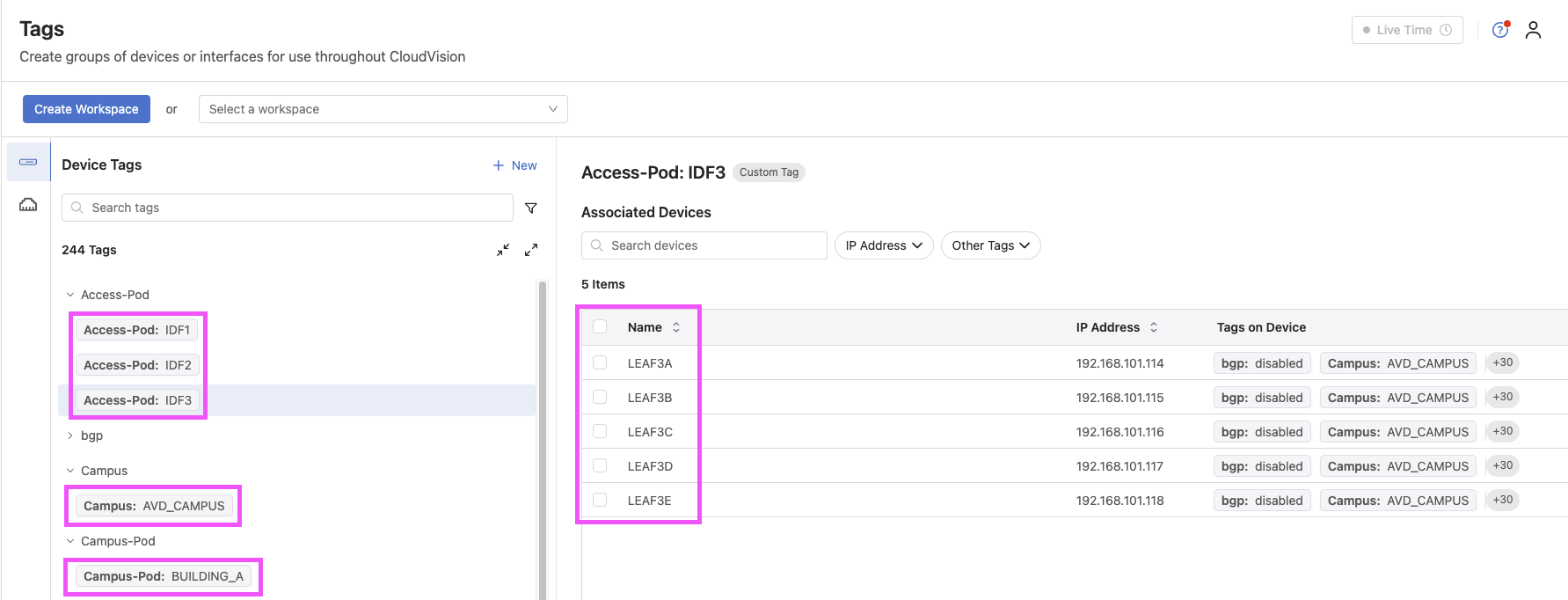 Campus Generagted CV Tags